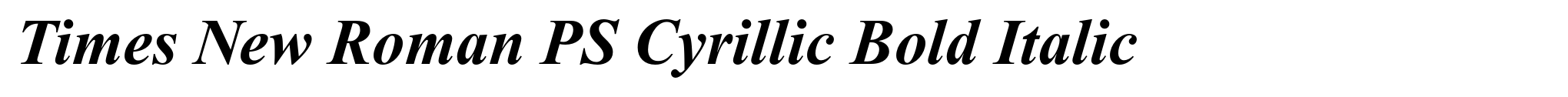 Times New Roman PS Cyrillic Bold Italic image